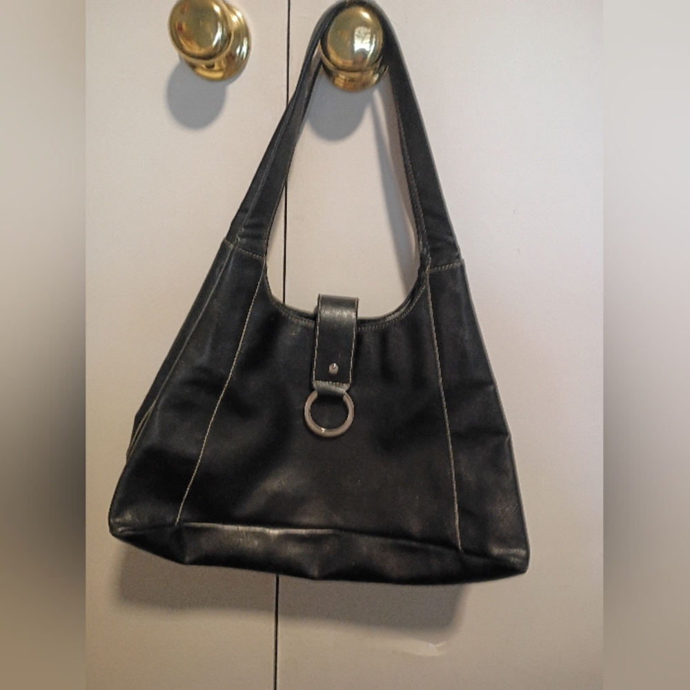 Nine West Black Shoulder Bag with Ring Detail